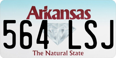 AR license plate 564LSJ