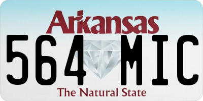 AR license plate 564MIC