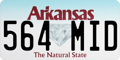 AR license plate 564MID
