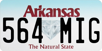AR license plate 564MIG