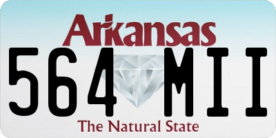 AR license plate 564MII