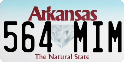 AR license plate 564MIM