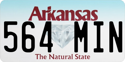 AR license plate 564MIN