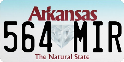 AR license plate 564MIR