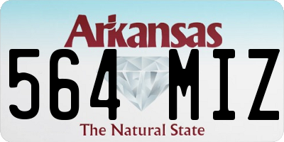 AR license plate 564MIZ