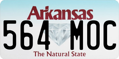 AR license plate 564MOC