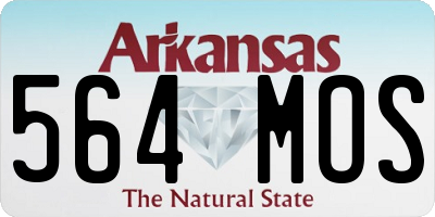 AR license plate 564MOS