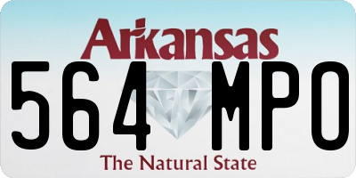 AR license plate 564MPO