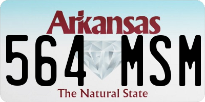AR license plate 564MSM