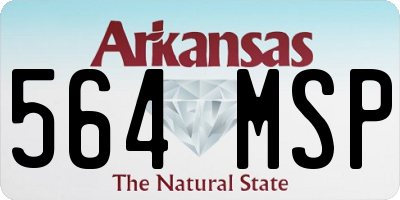 AR license plate 564MSP