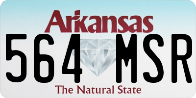 AR license plate 564MSR