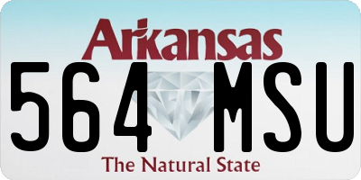 AR license plate 564MSU
