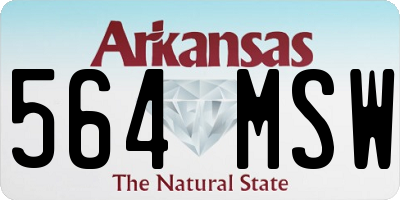 AR license plate 564MSW