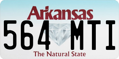 AR license plate 564MTI
