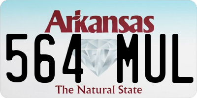 AR license plate 564MUL