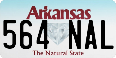 AR license plate 564NAL