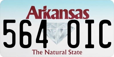 AR license plate 564OIC