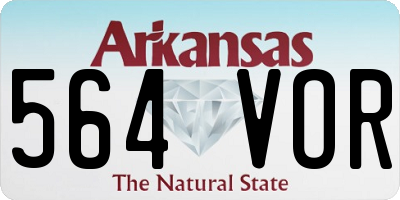 AR license plate 564VOR