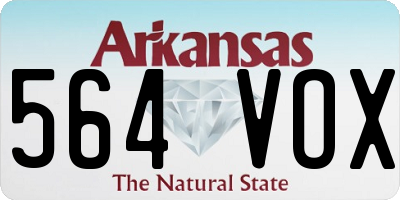 AR license plate 564VOX