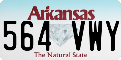 AR license plate 564VWY