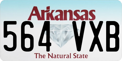 AR license plate 564VXB