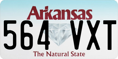 AR license plate 564VXT