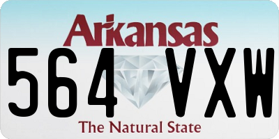 AR license plate 564VXW