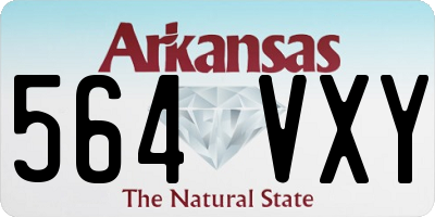 AR license plate 564VXY