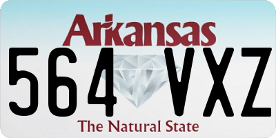 AR license plate 564VXZ