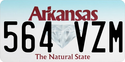 AR license plate 564VZM