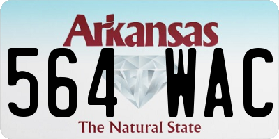 AR license plate 564WAC