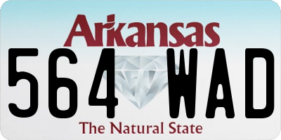 AR license plate 564WAD