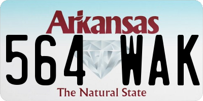 AR license plate 564WAK