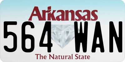 AR license plate 564WAN
