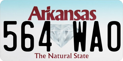 AR license plate 564WAO