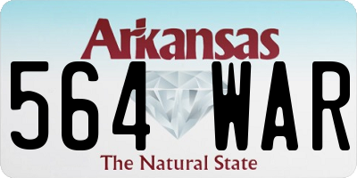 AR license plate 564WAR