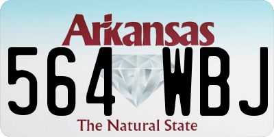 AR license plate 564WBJ