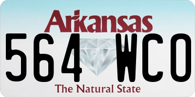 AR license plate 564WCO