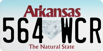 AR license plate 564WCR