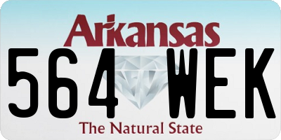 AR license plate 564WEK
