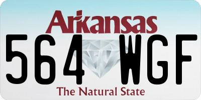 AR license plate 564WGF
