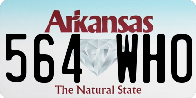 AR license plate 564WHO