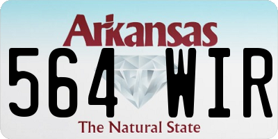 AR license plate 564WIR
