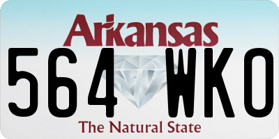 AR license plate 564WKO