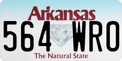 AR license plate 564WRO