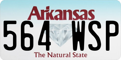 AR license plate 564WSP