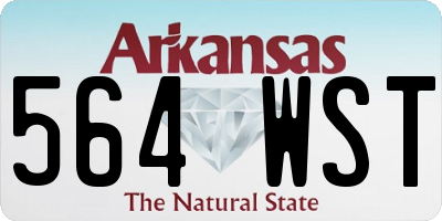 AR license plate 564WST