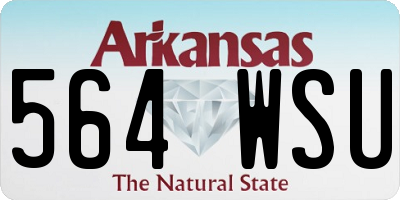 AR license plate 564WSU