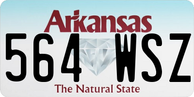 AR license plate 564WSZ