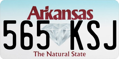AR license plate 565KSJ